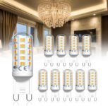 9 LED Light Bulbs 4W Amber Warm White 2200K – Equivalent to 40-50W Halogen, Non-Dimmable, Energy Saving Bulbs for Home, Chandelier, Wall & Crystal Lamps (10-Pack, Energy Class)