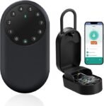 SEPOX Smart Key Lockbox, Portable & Outdoor Wall Mounted Key Safe with Bluetooth & App Control – Weatherproof Aluminum, Anti-Peep Keypad,Removable Shackle,for Airbnb,Office,Home,Garage,Guest Access