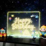 Ortizan LED Drawing Board, 3 Lighting Effects Birthday Board, Writing Message for Kids Home Cafe Office