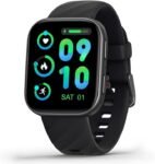 FITVII Smart Watch for Men Women (Answer & Make Calls), Health Fitness Tracker with 24/7 Heart Rate, Blood Pressure, Blood Oxygen, Sleep Tracking, 100+ Sports Modes, 5ATM Waterproof, Black