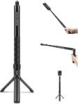 PULUZ 2-in-1 Selfie Stick Tripod for Insta360 X4/X3 & DJI Osmo Action, 110cm Extendable Selfie Stick with Bullet Time Rotating Handle & Desktop Tripod, Aluminum Alloy Camera Monopod