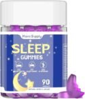 Sleep Support & Mood Enhancement Gummies – Natural Berry Flavor Sleep Aid Supplement (90 Gummies) by NavoSupply