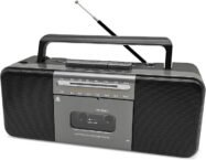 Cassette Player with Bluetooth & AM/FM/SW Radio, Portable Boombox Tape Recorder, 10W Dual Speakers, USB/TF Playback, Mains/Battery Powered, Supports Earphones