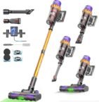 AlloyMove Stick Cordless Vacuum Cleaner, 80Min/50Kpa/550W Vacuum Cleaner for Home with Wall-Mount Charging Station&Anti-Tangle, Rechargeable Lightweight Vacuum Cleaners for Pet Hair/Carpet/Floor